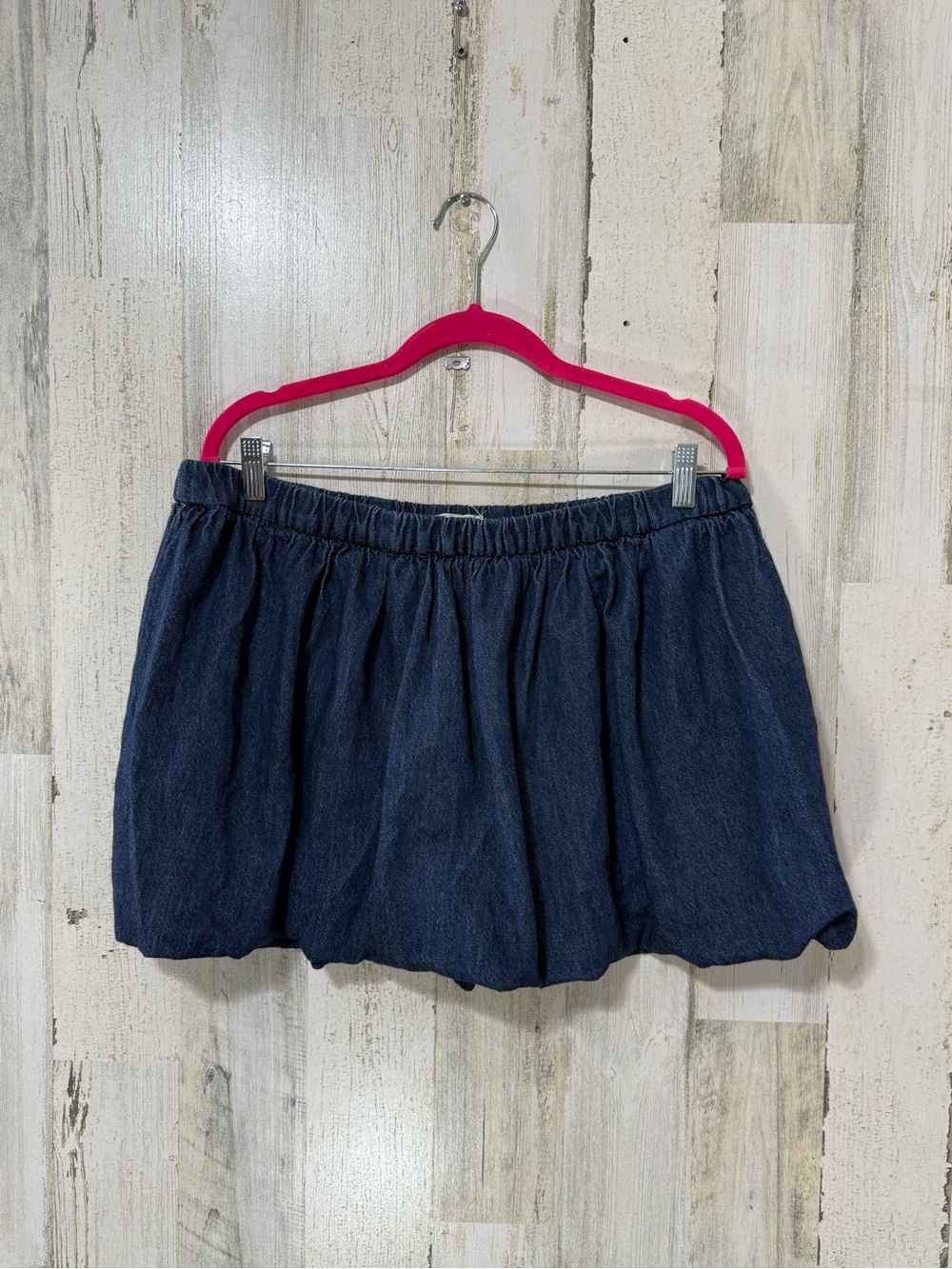 Blue Denim Bubble MINI Skirt - Picture 3 of 9